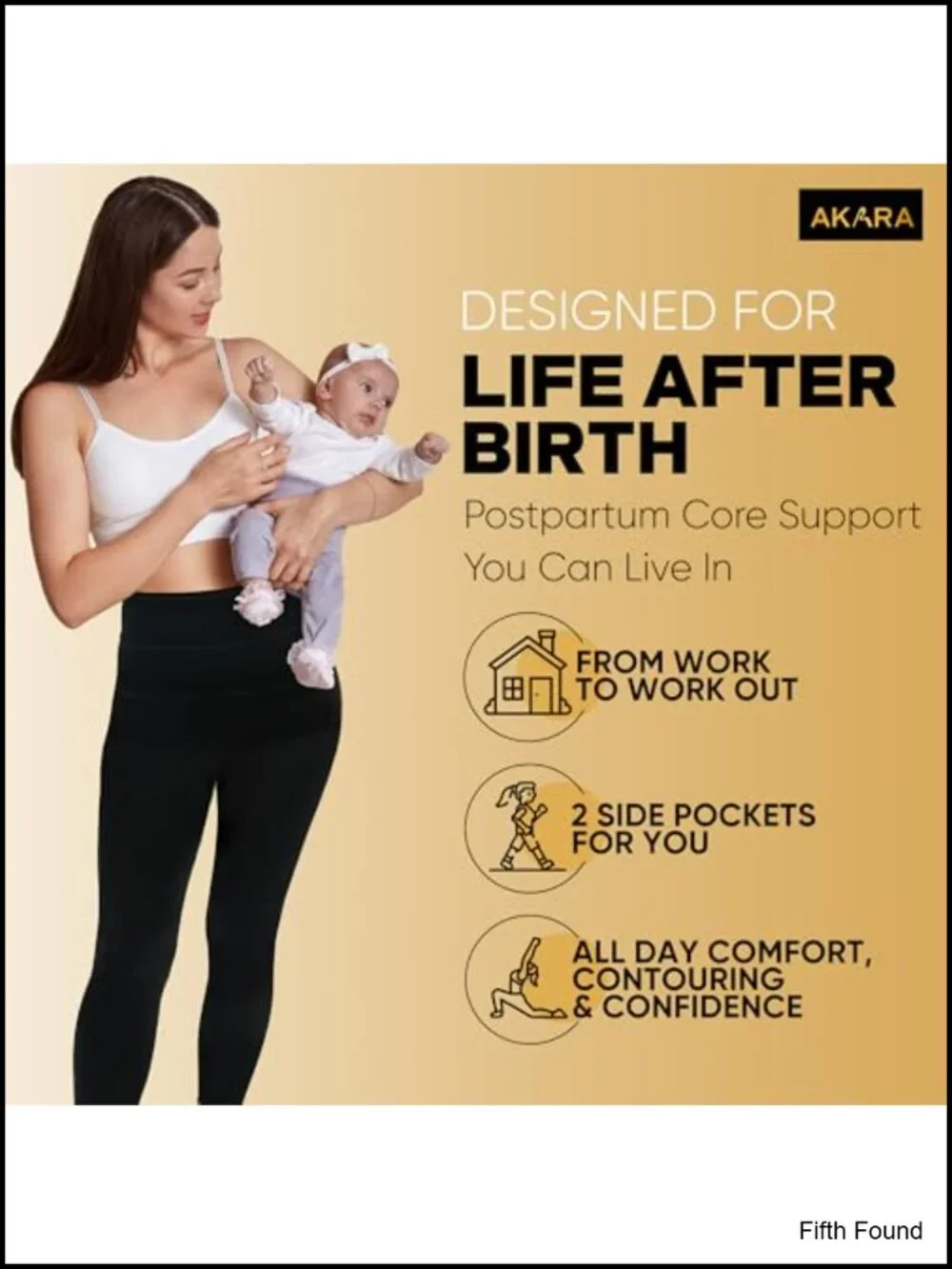 Tummy Control Leggings with Pockets – No Roll High Rise Postpartum Yoga Pants